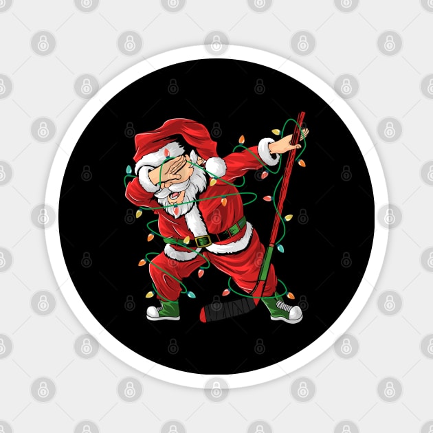 Dancing Santa lights Magnet by FUNNYTIMES